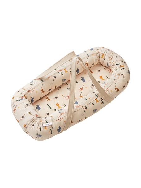 Přenosné hnízdečko z bavlny Gro, Béžová, více barev, vzor, Š 45 cm, D 84 cm