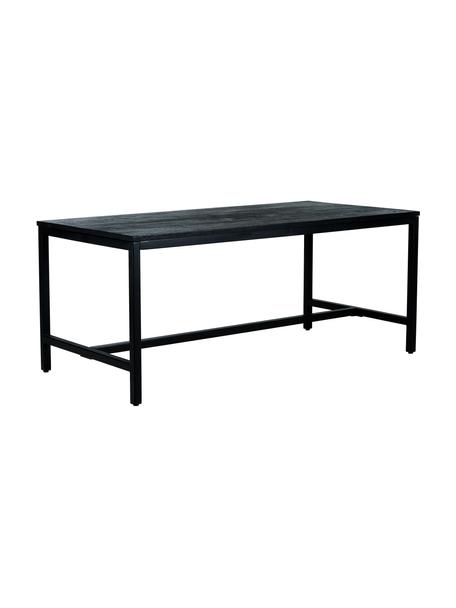 Jedálenský stôl z mangového dreva Raw, 180 x 90 cm, Čierna, Š 180 x H 90 cm