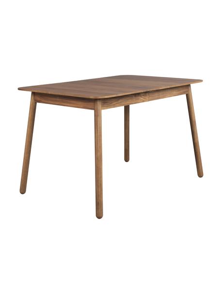 Table extensible en bois de noyer Glimps, 120 - 162 x 80 cm, Bois de noyer, larg. 120 - 162 x prof. 80 cm