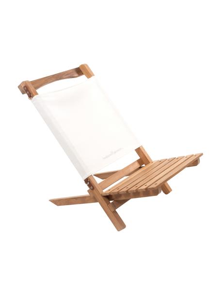 Sedia a sdraio pieghevole Antiqua, Struttura: legno, Legno chiaro, bianco, Larg. 41 x Alt. 58 cm