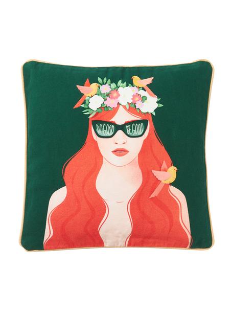Kissenhülle Kalima mit Statement-Motiv, 100 % Baumwolle, Do good, be good, B 40 x L 40 cm