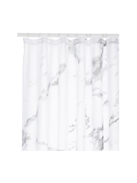 Zasłona prysznicowa Marble, 100% poliester
Produkt odporny na wilgoć, niewodoodporny, Antracytowy, biały, S 180 x D 200 cm