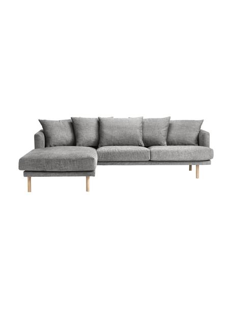 Canapé d'angle 3 places gris foncé Adrian, Tissu gris foncé, larg. 255 x prof. 182 cm, méridienne à gauche