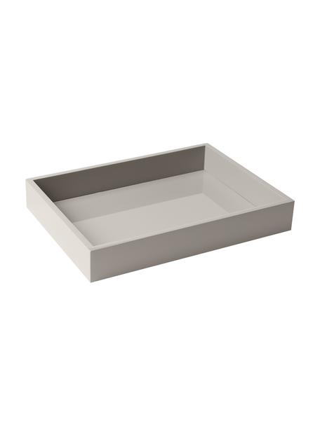 Plateau haute brillance Hayley, Gris clair, larg. 24 x long. 33 cm