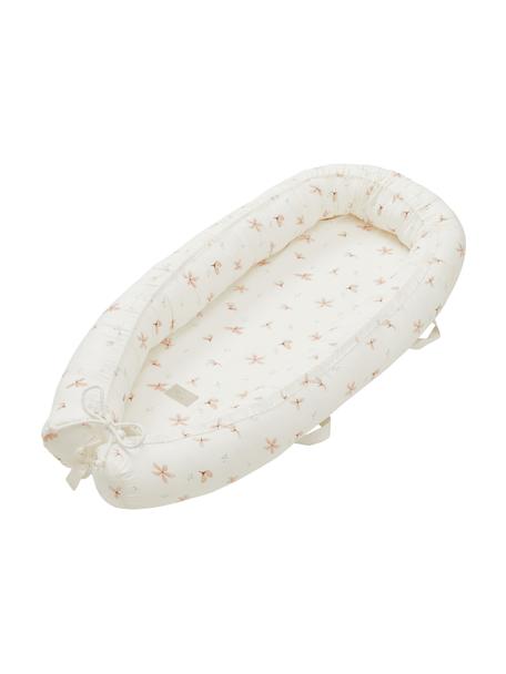 Babynest de algodón ecológico Wildflower, Funda: 100% algodón ecológico co, Crema y rosa estampado, An 47 x Al 14 cm