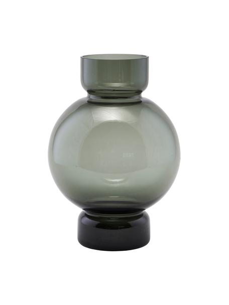 Deko-Vase Bubble aus getöntem Glas, Glas, Grau, transparent, Ø 18 x H 25 cm