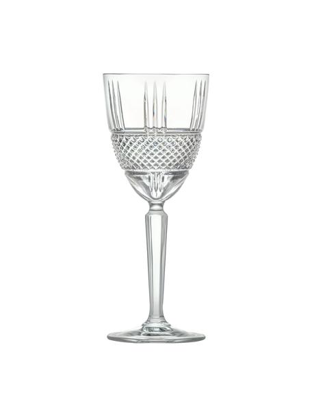 Copas de vino de cristal Brillante 6 uds., Cristal, Transparente, Ø 9 x Al 21 cm, 300 ml