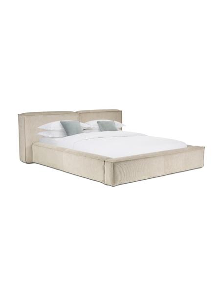 Čalouněná postel z manšestru Lennon, Béžový manšestr, Š 140 cm, D 200 cm