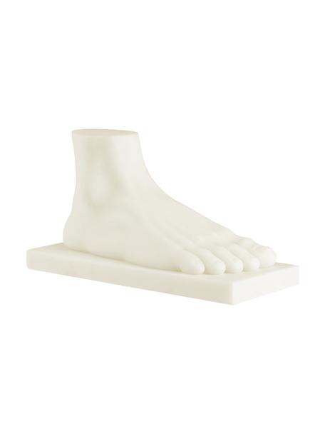Figura decorativa Foot, Resina, polvo de mármol, Blanco crema, An 28 x Al 15 cm