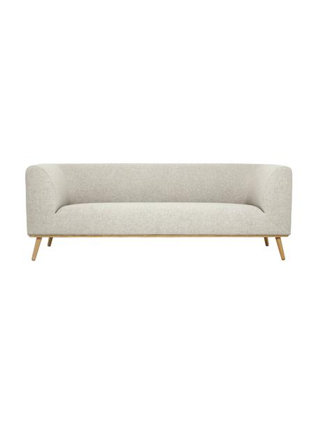 Canapé 3 places avec pieds en bois de chêne Archie, Tissu beige, larg. 222 x prof. 90 cm