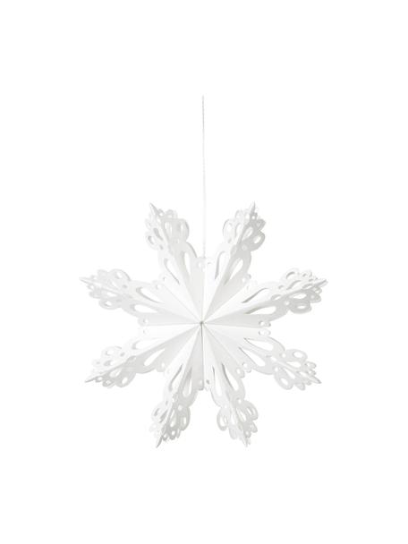 Adorno para colgar copo de nieve Snowflake, Papel, Blanco, Ø 15 cm