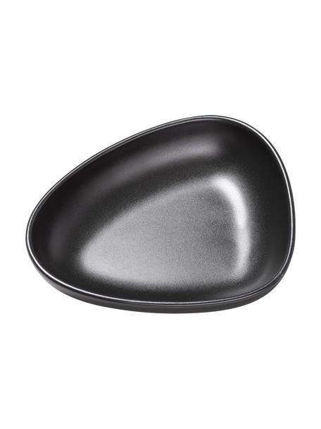 Ručně vyrobené hluboké talíře Monaco 4 ks, Kamenina, Černá, Š 22 cm, V 5 cm