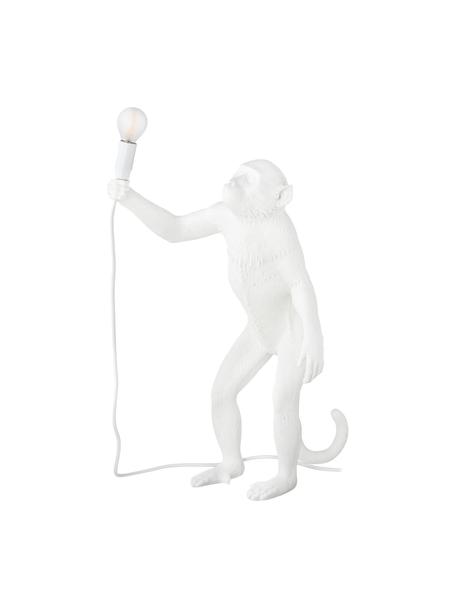 Lampada grande da tavolo di design Monkey, Lampada: resina sintetica, Bianco, Larg. 46 x Alt. 54 cm