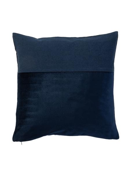Poszewka na poduszkę z aksamitu Adelaide, Ciemny  niebieski, S 40 x D 40 cm