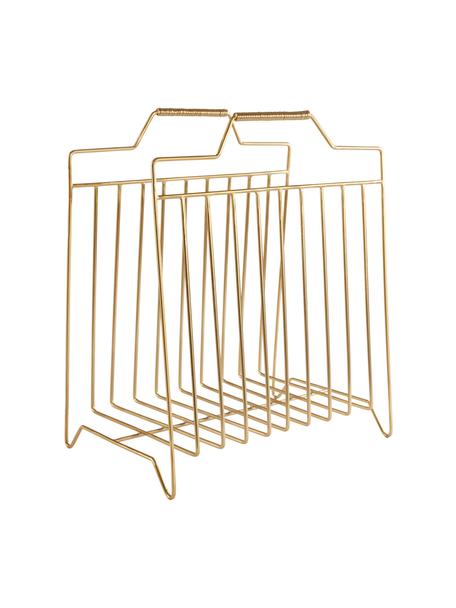 Zeitschriftenhalter Maud, Metall, lackiert, Goldfarben, B 43 x H 36 cm