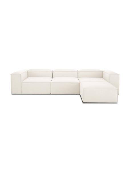 Narożna sofa modułowa Lennon, Tapicerka: 60% poliester, 40% wiskoz, Stelaż: masywne drewno sosnowe, p, Nogi: tworzywo sztuczne, Beżowy, S 327 x G 207 cm