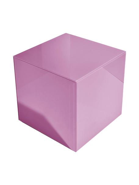 Purple Pop bijzettafel met spiegeleffect, Vezelplaat met gemiddelde dichtheid (MDF), glas, gebeitst, Lila, B 35 cm x H 35 cm