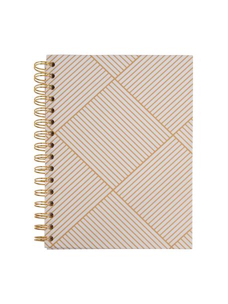 Cuaderno Bürli, Dorado, blanco, An 16 x Al 21 cm