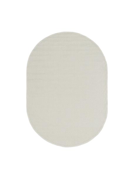 Tappeto ovale da interno-esterno color bianco crema Toronto, 100% polipropilene, Bianco crema, Larg. 200 x Lung. 300 cm (taglia L)