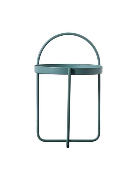 Tavolino con vassoio blu Melbury, Acciaio verniciato a polvere, Blu, Ø 40 x Alt. 66 cm