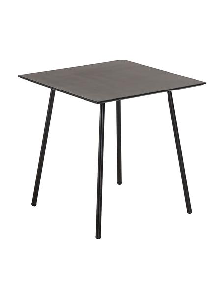 Petite table carrée de balcon Mathis, 75 x 75 cm, Noir, larg. 75 x prof. 75 cm