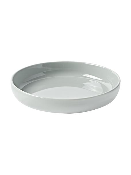 Porcelánové talíře na těstoviny Nessa, 4 ks, Vysoce kvalitní porcelán, Světle šedá, Ø 21 cm