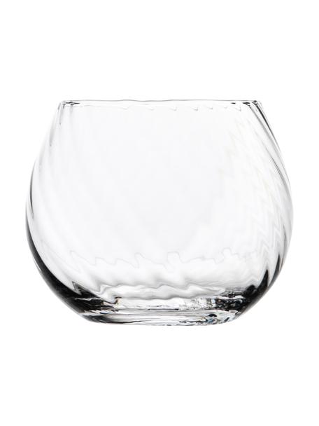 Wassergläser Opacity mit Rillenstruktur, 6 Stück, Glas, Transparent, Ø 8 x H 7 cm, 230 ml