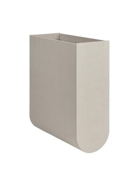 Caja artesanal Curved, Funda: 100% algodón, Estructura: cartón, Greige, An 12 x Al 33 cm