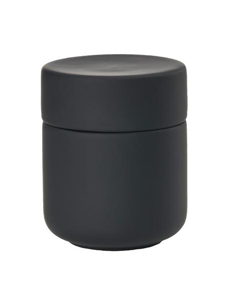 Bote de gres Ume, Gres cubierto con una superficie de tacto suave (plástico), Negro, Ø 8 x Al 10 cm