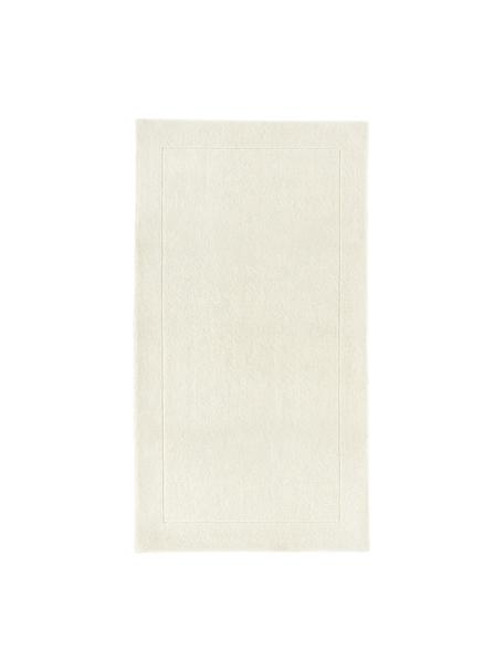 Tappeto a pelo corto in lana color bianco crema Jadie, Retro: 70% cotone, 30% poliester, Beige, Larg. 80 x Lung. 150 cm (taglia XS)