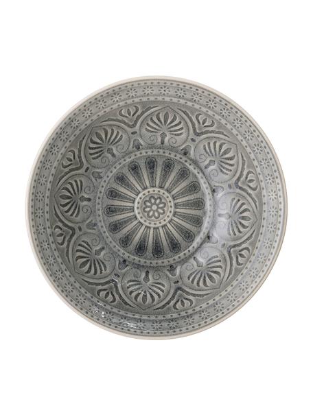 Handgemaakte schaal Rani in Marokkaanse stijl, Ø 27 cm, Keramiek, Grijs, Ø 27 x H 8 cm