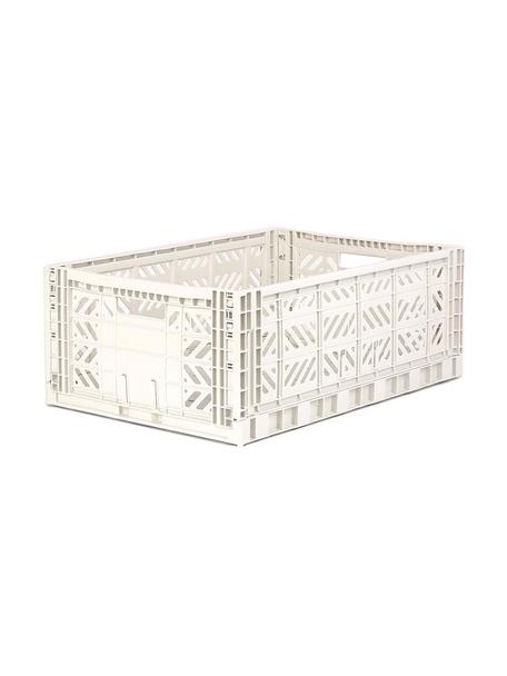 Klappbox Coconut, stapelbar, groß, Kunststoff, Gebrochenes Weiß, 60 x 22 cm