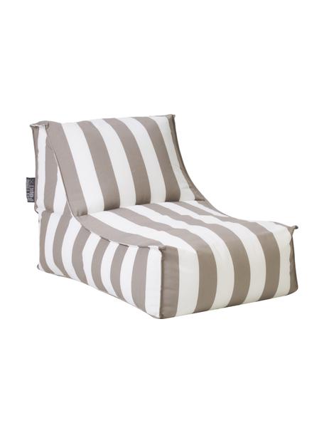 Chauffeuse d'extérieur gris Korfu, Taupe, blanc, larg. 94 x prof. 60 cm