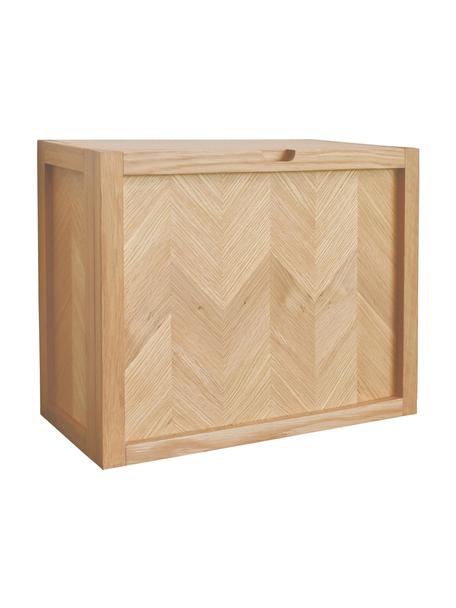 Nástenná skrinka na topánky z dubového dreva Herringbone, Dubové drevo, s FSC certifikátom, Dubové drevo, Š 50 x V 40 cm