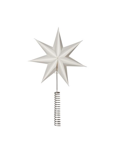 Weihnachtsbaumspitze Star Isa, Papier, Metall, Weiß, B 21 x H 33 cm