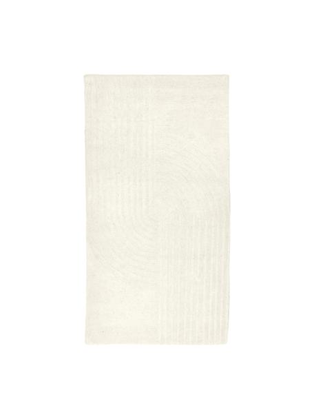 Wollteppich Mason in Cremeweiss, handgetuftet, Flor: 100 % Wolle, Beige, B 80 x L 150 cm (Grösse XS)