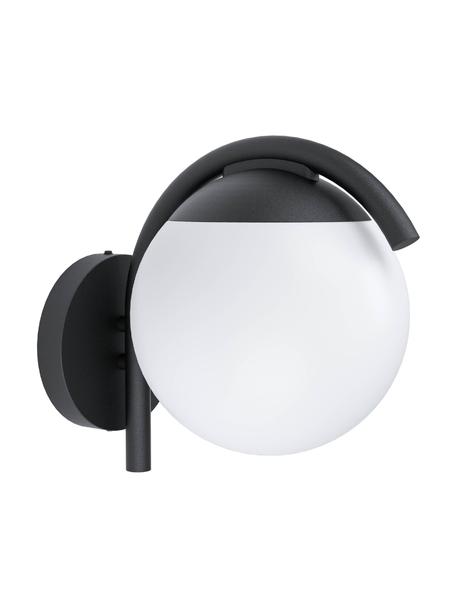 Außenwandleuchte Prata, Lampenschirm: Kunststoff, Schwarz, Weiß, B 20 x H 26 cm