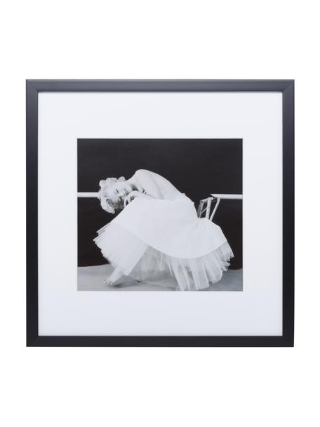 Impresión digital enmarcada Dancing Queen, Ilustración: negro, blanco Marco: negro, An 40 x Al 40 cm
