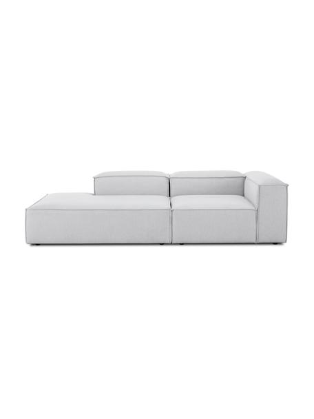 Modulare Ottomane Lennon, Bezug: 100% Polyester Der strapa, Gestell: Massives Kiefernholz, FSC, Füße: Kunststoff, Webstoff Hellgrau, B 269 x T 119 cm, Rückenlehne rechts