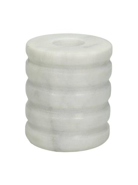 Mramorový svícen Jim, Mramor, Bílý mramor, Ø 5 cm, V 6 cm
