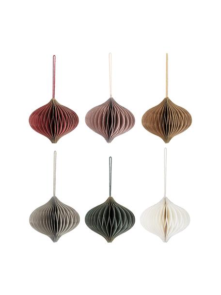 Baumanhänger-Set Milay, 6 Stück, Bunt, Ø 9 x H 9 cm
