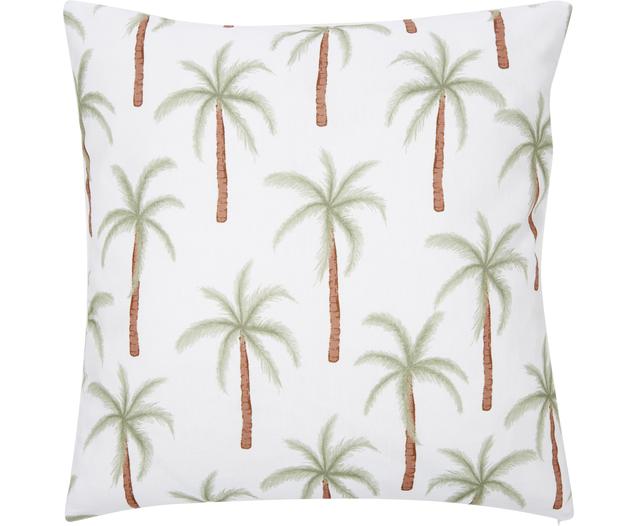 Kissenhülle Palema mit Palmenprint aus Bio-Baumwolle