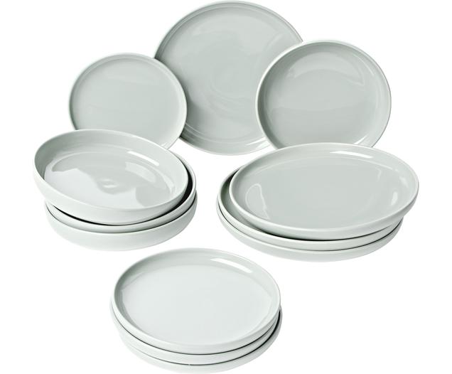 Porzellan Geschirr-Set Nessa, 4 Personen (12-tlg.) | Westwing