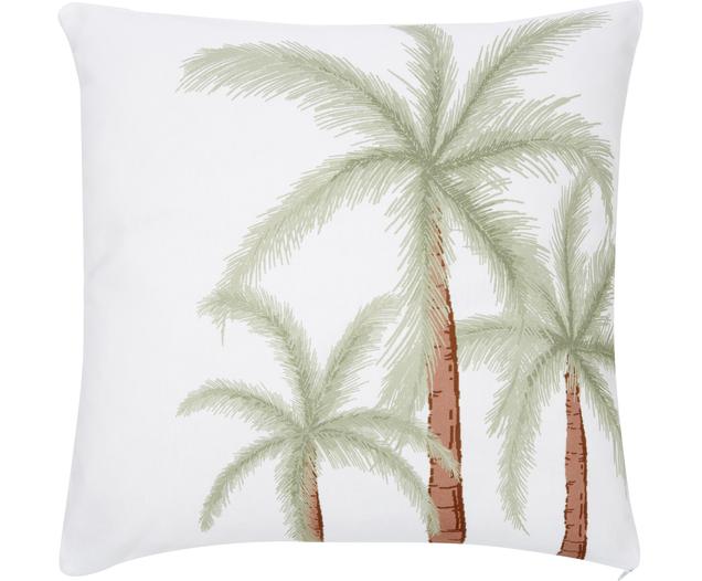 Kissenhülle Palima mit Palmenprint aus Bio-Baumwolle