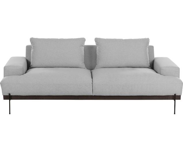 Sofa Brooks (3-Sitzer) in Grau mit Metall-Füßen