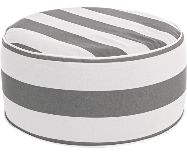 Aufblasbarer OutdoorPouf Stripes in Weiß/Grau