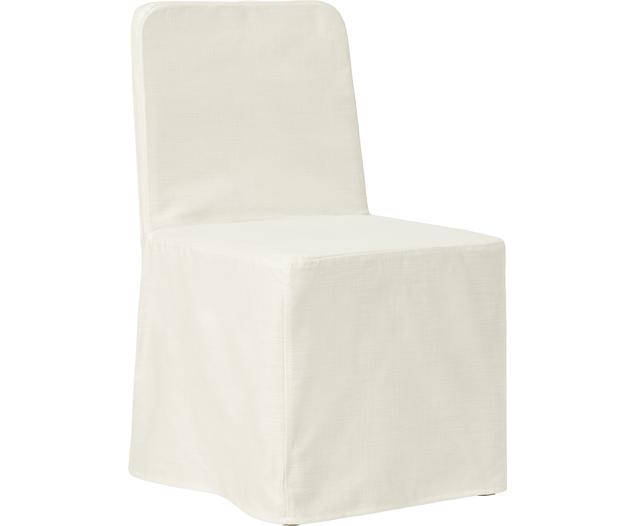 Chaise rembourrée blanc crème avec housse Russell