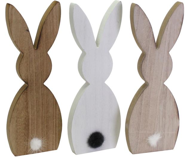 DekoHasenSet Abelia aus Holz, 3tlg. Westwing