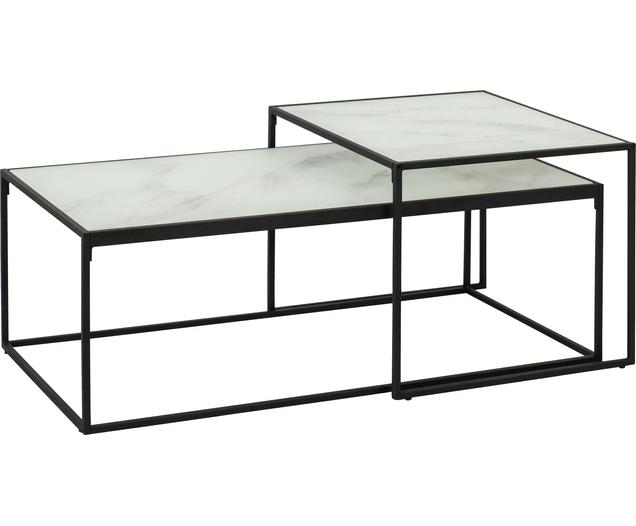 Couchtisch 2er-Set Bolton in Marmor-Optik