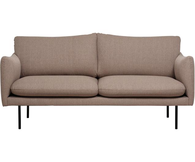 Sofa Moby (2-Sitzer) in Taupe mit Metall-Füßen